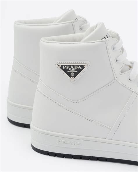 prada white shoes mens|Prada white high top sneakers.